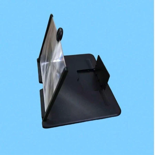 Alt view image 7 of 7 - Bks Black Leather Screen Magnifier 3D HD Mobile Phone Amplifier Foldable Stand Holder For Any Smartphone