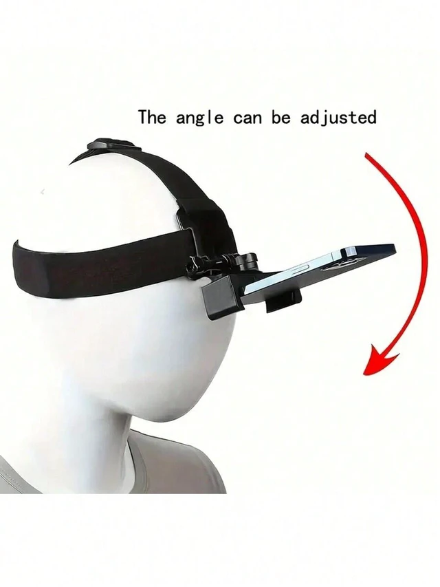 Main image of Bks Adjustable Head-Mounted Phone Stand With Fixed Snap Camera Mount For iPhone Android Devices Hands-Free Viewing