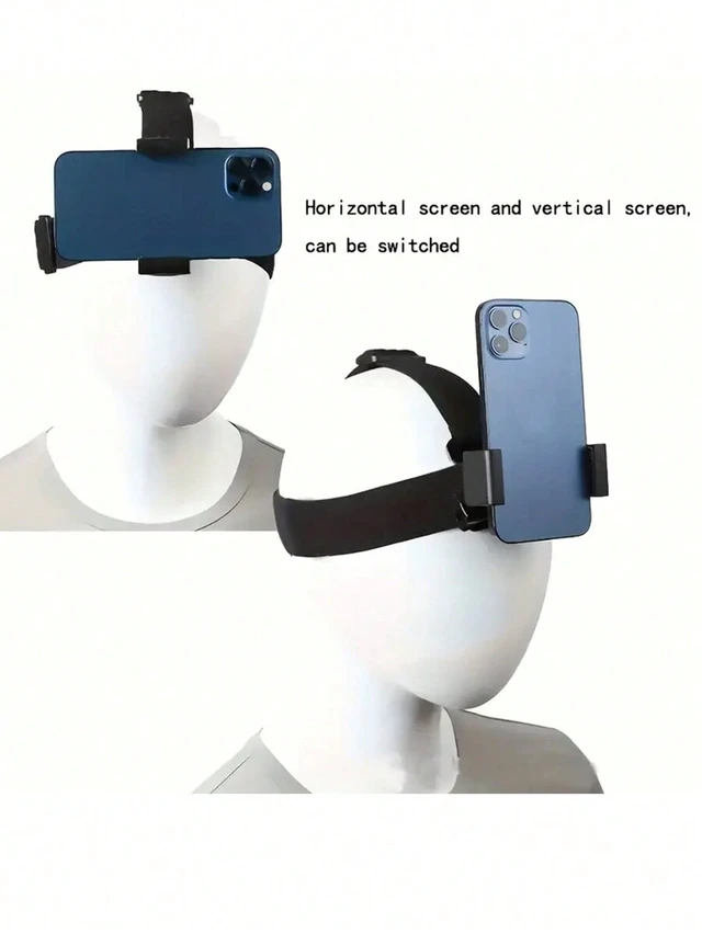 Alt view image 2 of 7 - Bks Adjustable Head-Mounted Phone Stand With Fixed Snap Camera Mount For iPhone Android Devices Hands-Free Viewing