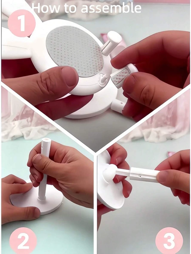 Alt view image 5 of 7 - Bks Compact Adjustable Folding White Rabbit-Shaped Tablet and Phone Stand for Home Office Decor