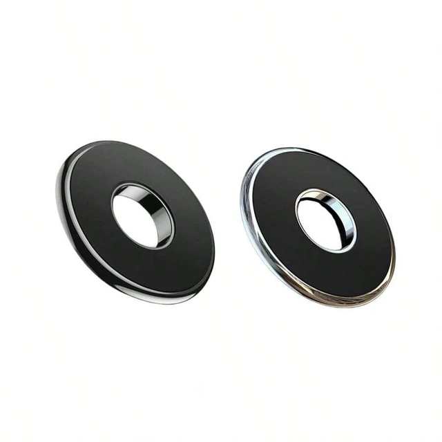 Alt view image 5 of 7 - Bks 2 Pcs Magnetic Car Phone Holder, Strong Magnet Circular Mount, Universal Mini Stand For Dashboard, Hands-Free Navigation, Black & Silver
