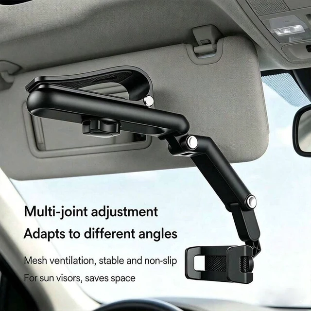Alt view image 7 of 7 - Bks Universal Car Sun Visor Rearview Mirror Phone Mount Adjustable Anti-Shake Navigation Holder Clip On Stand Bracket For All Smartphones Vehicles