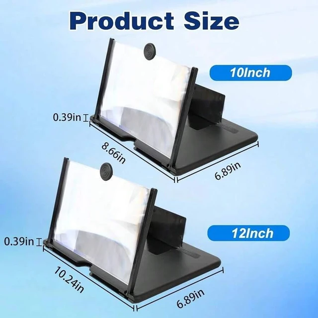 Alt view image 7 of 7 - Bks 12 Inch Foldable Phone Screen Magnifier Stand Adjustable Angle HD Amplifier for Movies Gaming Video Universal Device