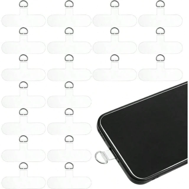 Alt view image 2 of 7 - Bks 20 Pcs Universal Phone Tether Tab Lanyard Patch Strap for Most Smartphone Cases Birthday Party Gift