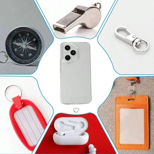 Alt view image 7 of 7 - Bks 20 Pcs Universal Phone Tether Tab Lanyard Patch Strap for Most Smartphone Cases Birthday Party Gift