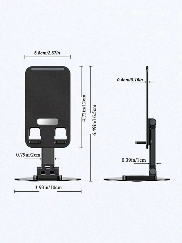 Alt view image 2 of 7 - Bks Phone Holder Rotatable Metal Desk Stand For Mobile Phone Tablet Compatible With IPhone Android Gift