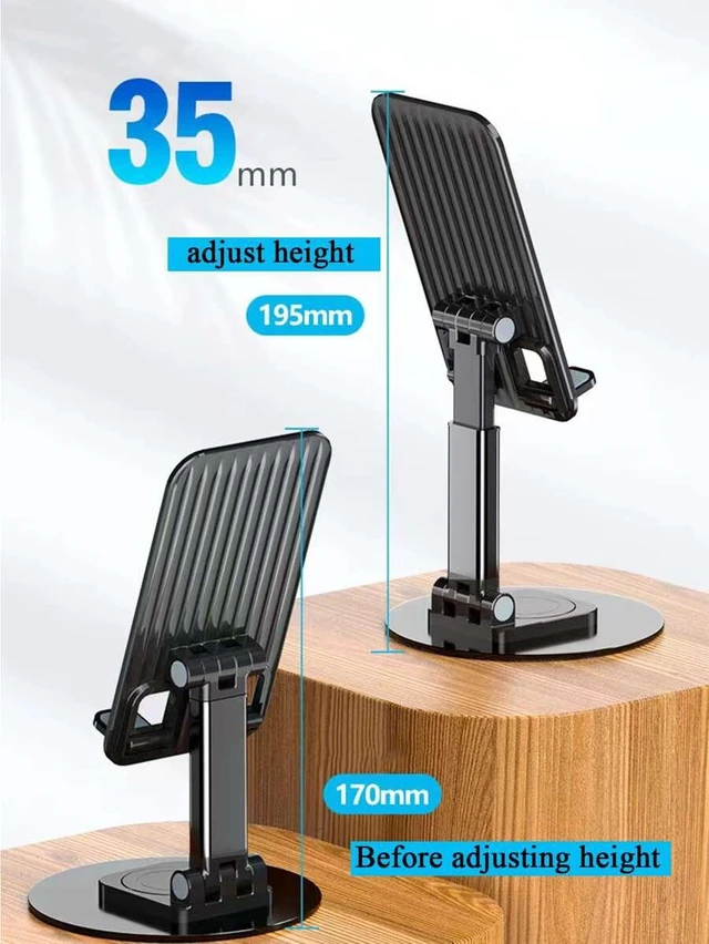 Alt view image 4 of 7 - Bks Phone Holder Rotatable Metal Desk Stand For Mobile Phone Tablet Compatible With IPhone Android Gift