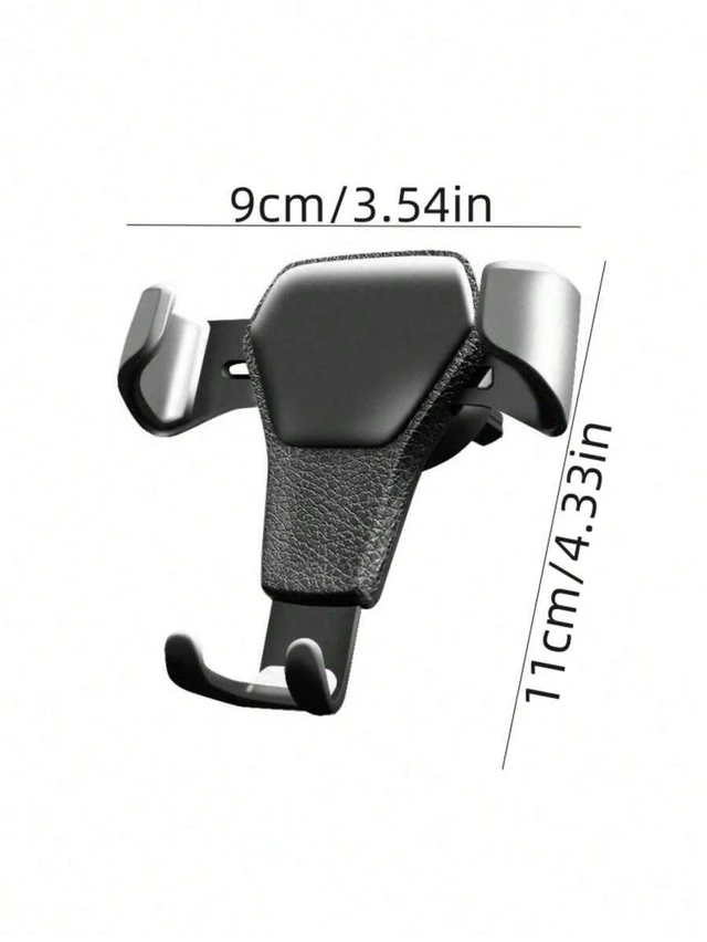 Alt view image 6 of 7 - Bks Car Phone Holder Gravity Air Vent Mount Leather Texture Universal Smartphone Stand Slouchy