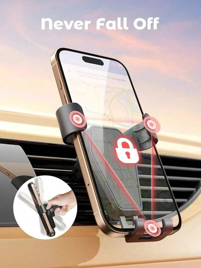 Alt view image 3 of 5 - Bks Universal Car Phone Holder Air Vent Mount Stand for iPhone Samsung