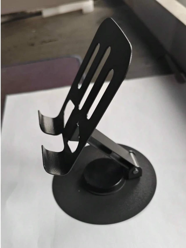 Main image of Bks Aluminum Alloy Phone Stand, 360° Rotatable, Adjustable Foldable, Non-Slip Base, Desktop & Bedside Holder for Live Streaming