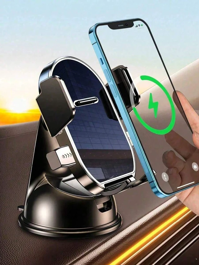 Alt view image 4 of 7 - Bks 360 Adjustable Suction Cup Car Phone Holder, Dashboard Mount for Horizontal Vertical Screens, Strong Grip Auto-Lock Shock-Proof Stand