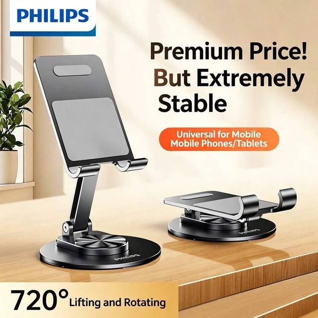 Alt view image 2 of 7 - Bks Foldable Portable Phone Stand, Universal IPhone Holder, Desktop Metal Tablet iPad Stand, Perfect For Watching Videos, Adjustable Height