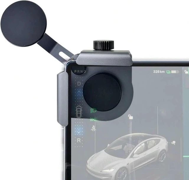 Main image of Bks Magnetic Car Phone Holder For Tesla Model 3 Y S X Screen Mount, Built-In 23 N55 Magnets Adjustable Clamp Aluminum Alloy Hands-Free Fit All Phones