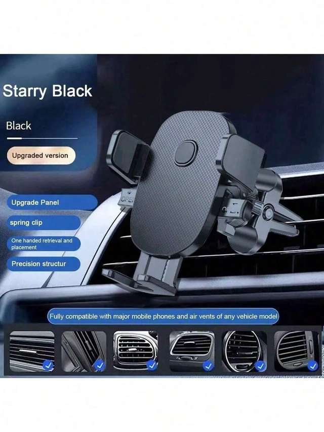 Alt view image 5 of 7 - Bks Car Air Vent Phone Holder Gravity Mount Clip-On Stable Anti-Drop Stand for Navigation Compact