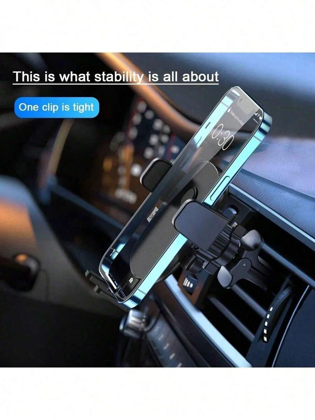 Alt view image 6 of 7 - Bks Car Air Vent Phone Holder Gravity Mount Clip-On Stable Anti-Drop Stand for Navigation Compact