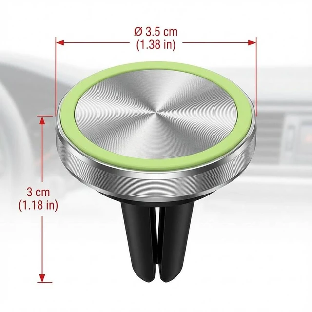 Alt view image 6 of 6 - Bks Strong Magnetic Car Phone Mount Clip Air Vent Holder Rotatable Universal Smartphone Stand Dashboard Windshield Grip