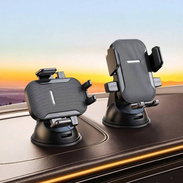 Main image of Bks 360° Adjustable Suction Cup Car Phone Holder, Dashboard Navigation Mount, Universal Fit for Horizontal Vertical Orientation, Compact Anti-Vibration Design