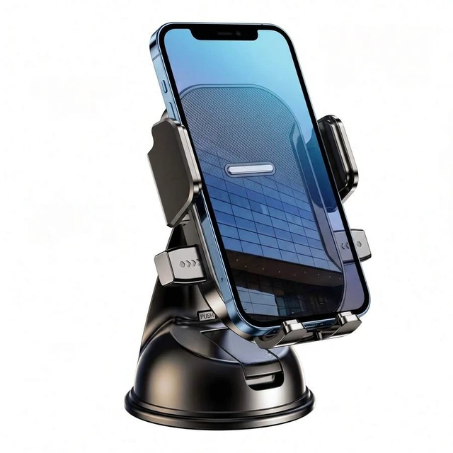 Alt view image 7 of 7 - Bks 360° Adjustable Suction Cup Car Phone Holder, Dashboard Navigation Mount, Universal Fit for Horizontal Vertical Orientation, Compact Anti-Vibration Design