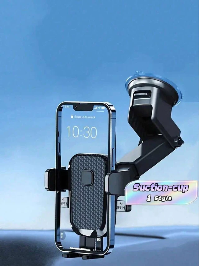 Alt view image 2 of 7 - Bks Car Phone Holder Adjustable Windshield Dashboard Cradle Suction Cup Stand Universal Compatible With iPhone Android