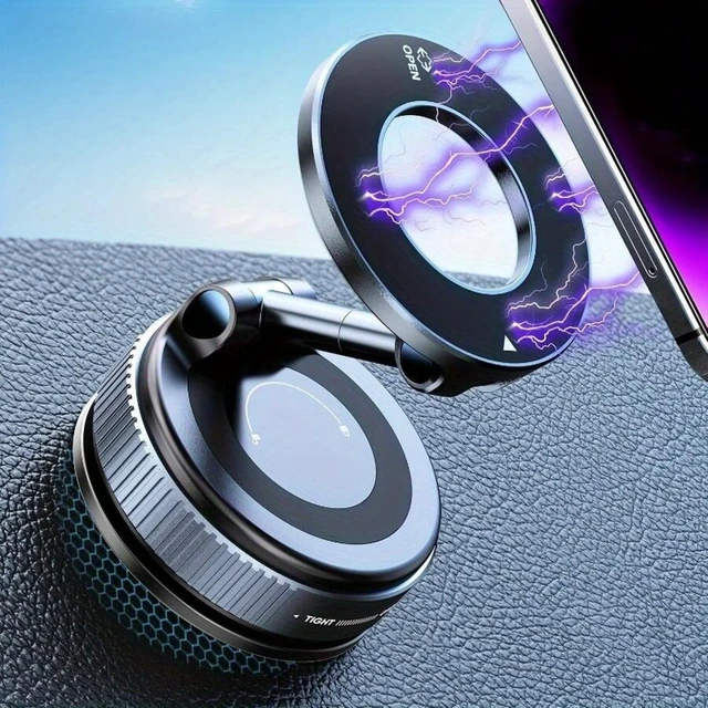 Alt view image 2 of 7 - Bks 360° Rotatable Magnetic Car Phone Holder - Foldable Dashboard & Desk Mount For IPhone 16/15/14/13 Series, Universal Cell Phone Stand For All Smartphones & Vehicles