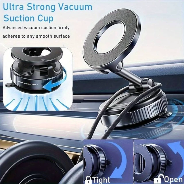 Alt view image 7 of 7 - Bks 360° Rotatable Magnetic Car Phone Holder - Foldable Dashboard & Desk Mount For IPhone 16/15/14/13 Series, Universal Cell Phone Stand For All Smartphones & Vehicles