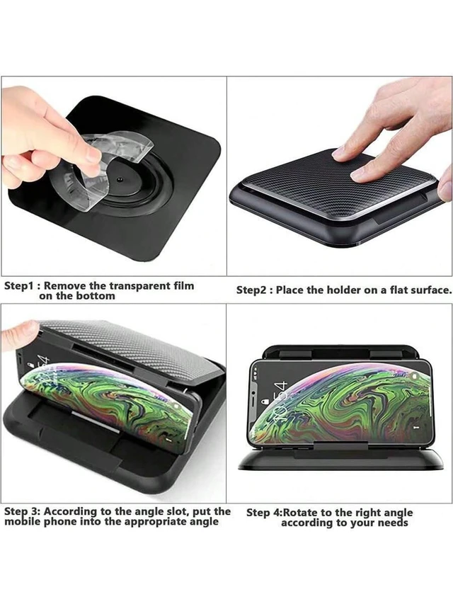 Alt view image 5 of 7 - Bks Car Dashboard Phone Holder Non Slip Pad For Various Dashboards Slip Free Desk Stand Compatible IPhone Samsung Android GPS