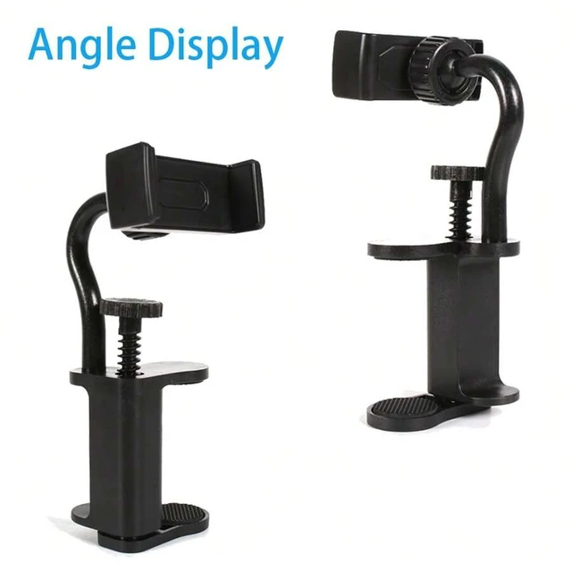 Alt view image 2 of 7 - Bks Acoustic Guitar Fretboard Phone Holder Stand, Black Selfie Tripod Mount for Smartphone