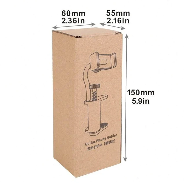 Alt view image 3 of 7 - Bks Acoustic Guitar Fretboard Phone Holder Stand, Black Selfie Tripod Mount for Smartphone
