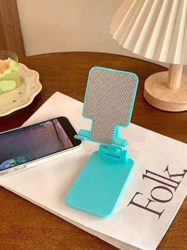 Alt view image 2 of 4 - Bks Foldable Desktop Phone Holder Stand Compatible With iPhone Android Devices Adjustable Angle Gift For Family Friends