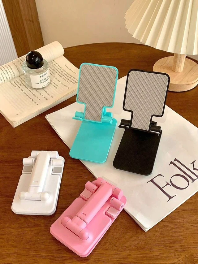 Alt view image 3 of 4 - Bks Foldable Desktop Phone Holder Stand Compatible With iPhone Android Devices Adjustable Angle Gift For Family Friends