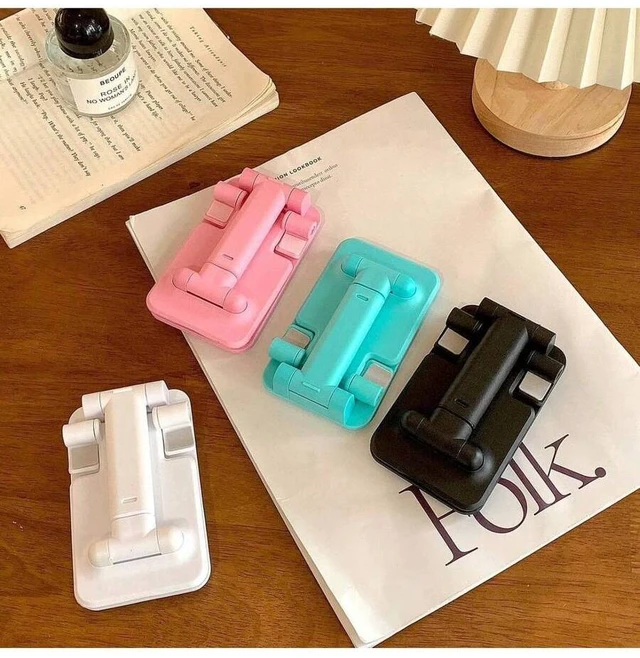 Alt view image 4 of 4 - Bks Foldable Desktop Phone Holder Stand Compatible With iPhone Android Devices Adjustable Angle Gift For Family Friends