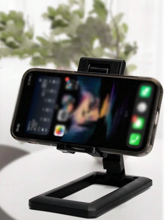 Alt view image 3 of 6 - Bks Foldable Adjustable Desk Phone Stand Holder Compatible With iPhone Android Devices Desktop Mount Gift