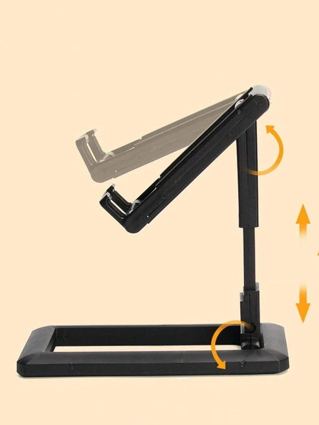 Alt view image 6 of 6 - Bks Foldable Adjustable Desk Phone Stand Holder Compatible With iPhone Android Devices Desktop Mount Gift
