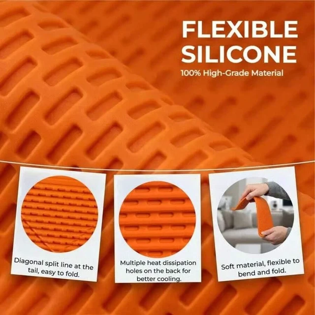 Alt view image 4 of 7 - Bks Foldable Silicone Phone Stand, Multi-Functional Desktop Holder for Office and Travel, Anti-Slip Car Mount, Minimalist Design