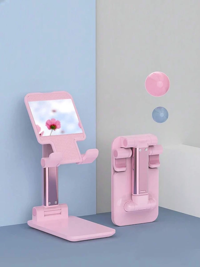 Alt view image 2 of 7 - Bks Foldable Phone Holder Stand Compatible With iPhone Android Desktop Mount Gift for Birthday Family Friends