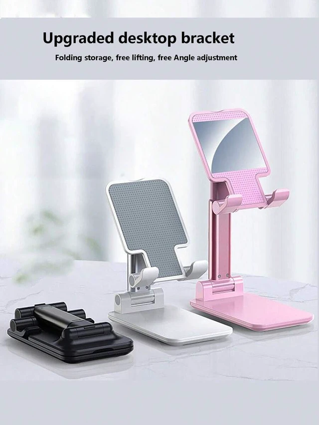 Alt view image 4 of 7 - Bks Foldable Phone Holder Stand Compatible With iPhone Android Desktop Mount Gift for Birthday Family Friends