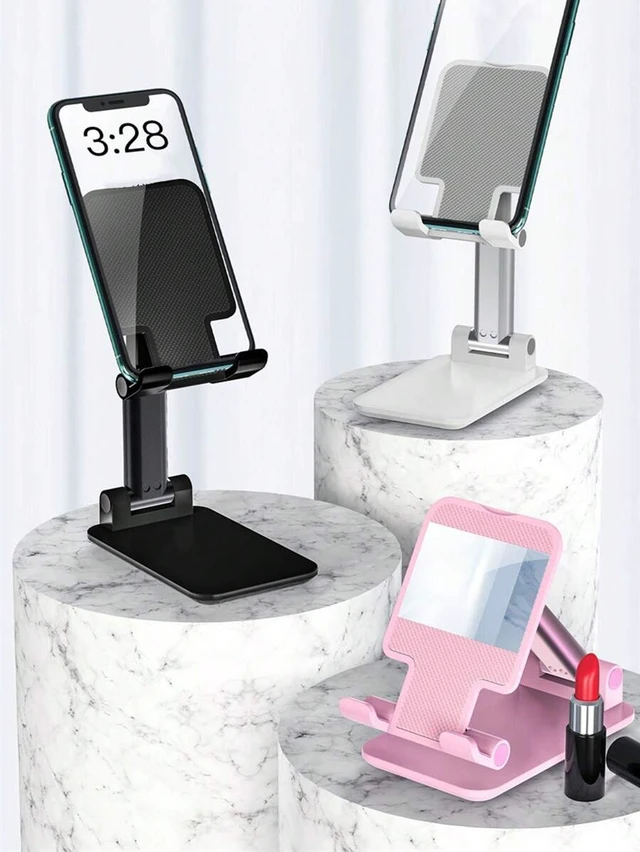 Alt view image 6 of 7 - Bks Foldable Phone Holder Stand Compatible With iPhone Android Desktop Mount Gift for Birthday Family Friends