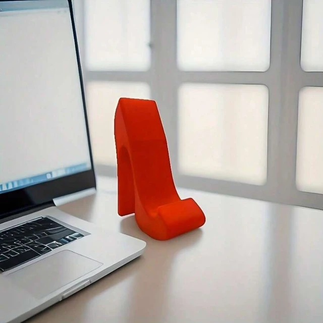 Alt view image 7 of 7 - Bks 3D Printed Red High Heel Phone Stand For Desk, Creative Desktop Holder, Funny Unique Gift For Women And Girls