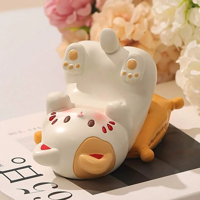 Alt view image 3 of 7 - Bks Cat-Shaped Resin Phone Stand, Creative Desktop Holder, Unique Birthday Gift For Students And Professionals