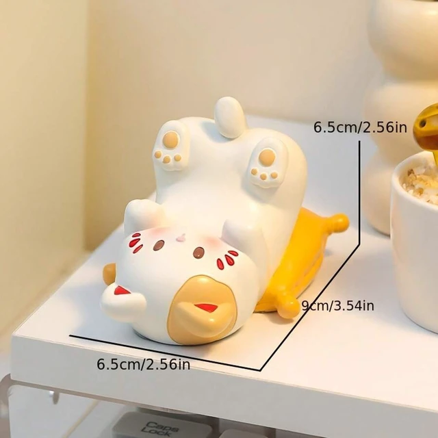 Alt view image 5 of 7 - Bks Cat-Shaped Resin Phone Stand, Creative Desktop Holder, Unique Birthday Gift For Students And Professionals