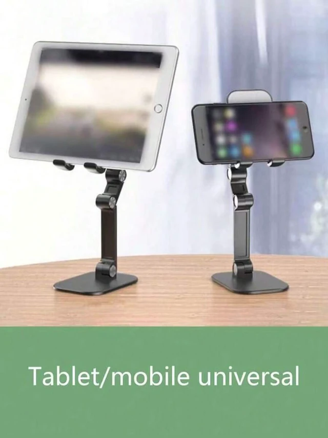 Alt view image 2 of 7 - Bks Adjustable Desk Cellphone Stand Foldable Height Portable Live Streaming Bracket for Smartphone