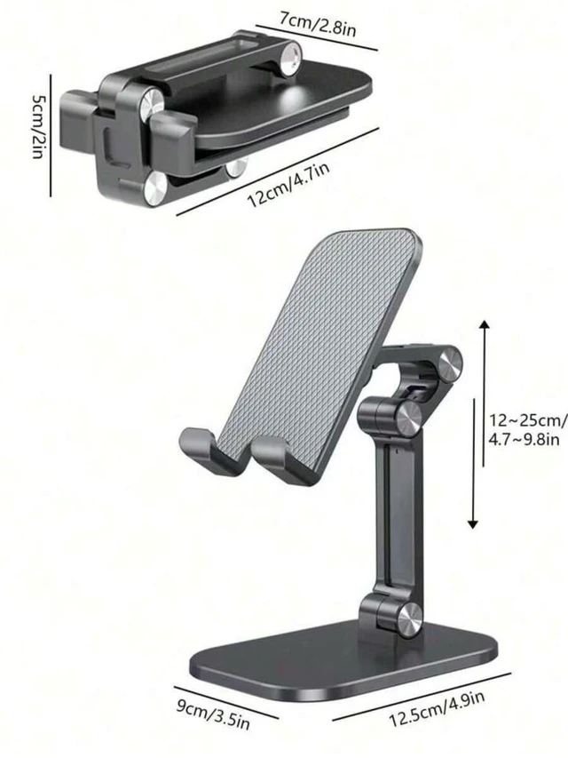 Alt view image 3 of 7 - Bks Adjustable Desk Cellphone Stand Foldable Height Portable Live Streaming Bracket for Smartphone