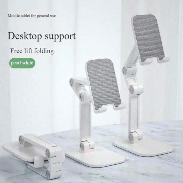 Alt view image 7 of 7 - Bks Adjustable Desk Cellphone Stand Foldable Height Portable Live Streaming Bracket for Smartphone