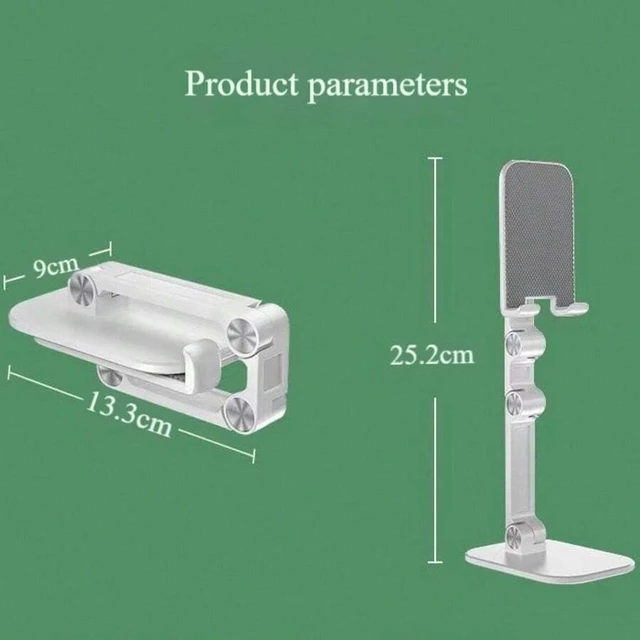 Alt view image 6 of 7 - Bks Adjustable Desk Cellphone Stand Foldable Height Portable Live Streaming Bracket for Smartphone