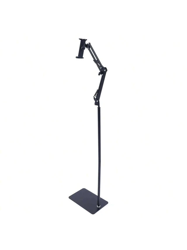 Alt view image 5 of 7 - Bks Height Adjustable Tablet Holder Floor Stand Multi-Functional Design Compatible With iPad Android Phone Black
