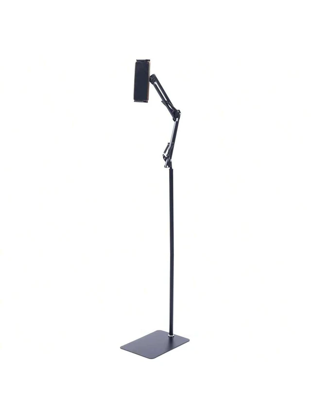 Alt view image 6 of 7 - Bks Height Adjustable Tablet Holder Floor Stand Multi-Functional Design Compatible With iPad Android Phone Black