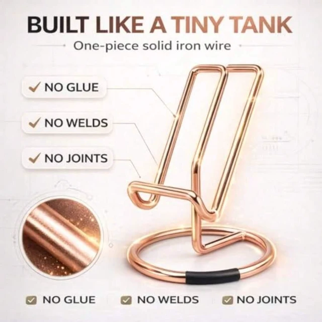 Alt view image 4 of 7 - Bks Metal Desktop Cell Phone Stand Rose Gold Holder for iPhone Switch Android Tablet Desk Display