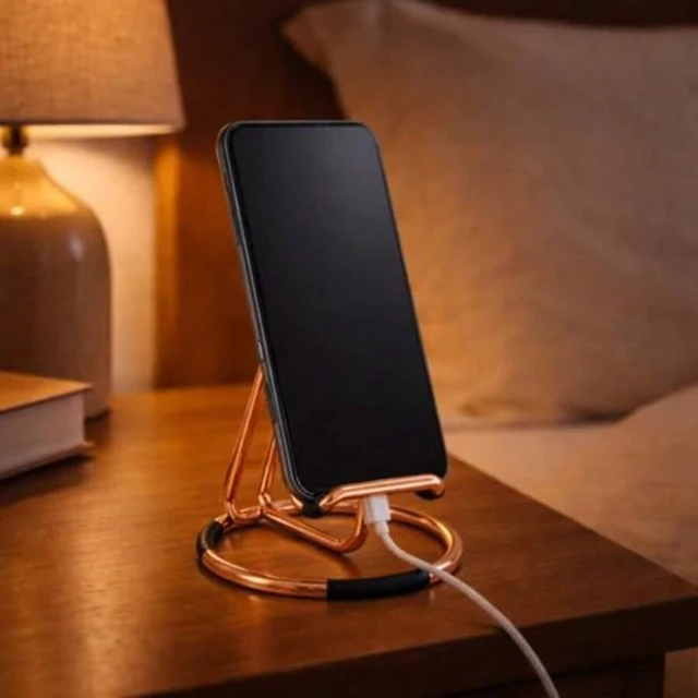 Alt view image 7 of 7 - Bks Metal Desktop Cell Phone Stand Rose Gold Holder for iPhone Switch Android Tablet Desk Display