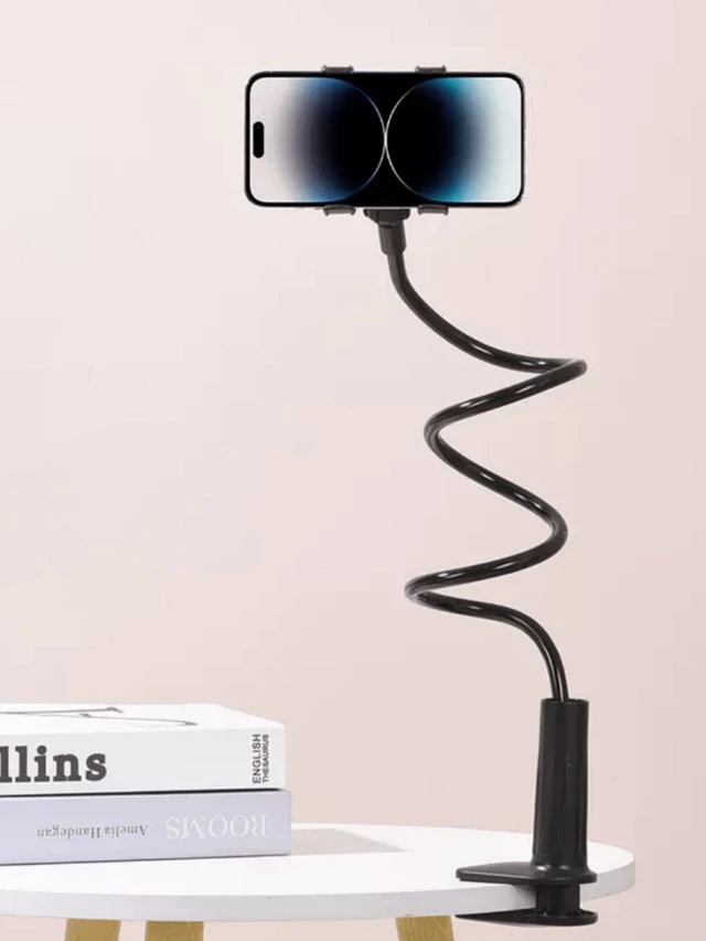 Main image of Bks Adjustable Desk Phone Holder Flexible Stand Ergonomic Non-Slip Multi-Functional Bracket for Bedside Bookshelf Live Streaming