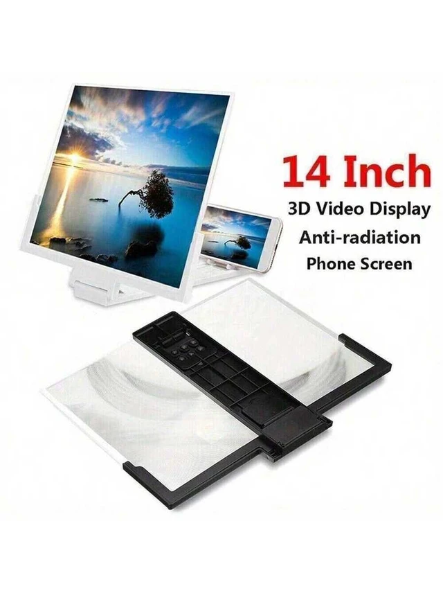 Alt view image 5 of 7 - Bks 2pcs 14 Inch HD Screen Magnifier For Cell Phone - Foldable Mobile Phone Stand With 3D Amplifier For Movies Videos Gaming Compatible With All Smartphones